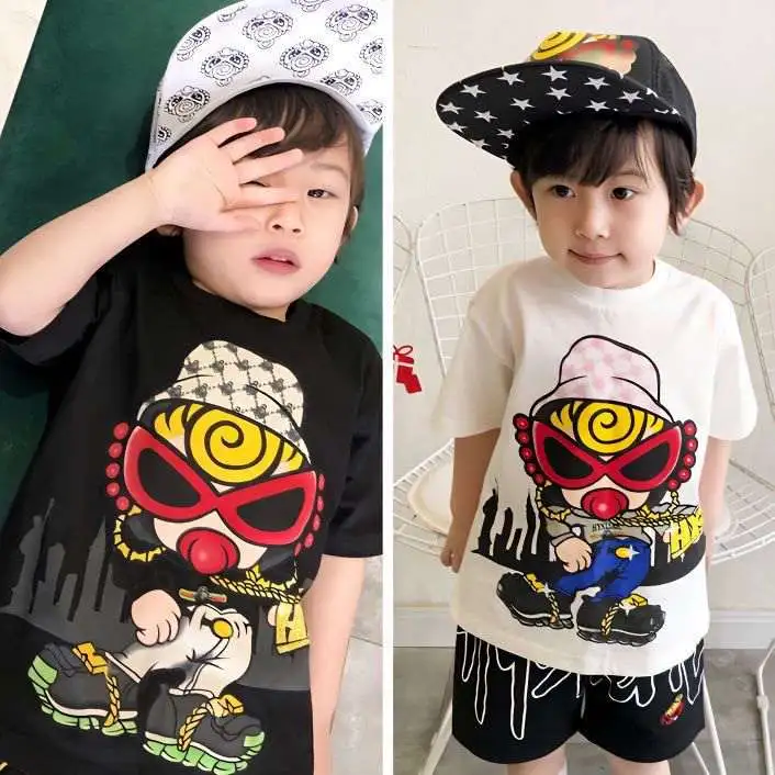 【100-160cm】よく売れる 可愛い カートゥーン 合わせやすい トレンド Tシャツ