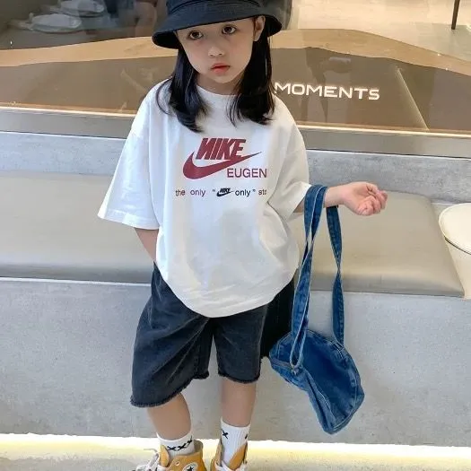 【90-160cm】超人気商品 気質満点 ファッション 3色選べる 女の子 ゆったり オーバーサイズ Ｔシャツ