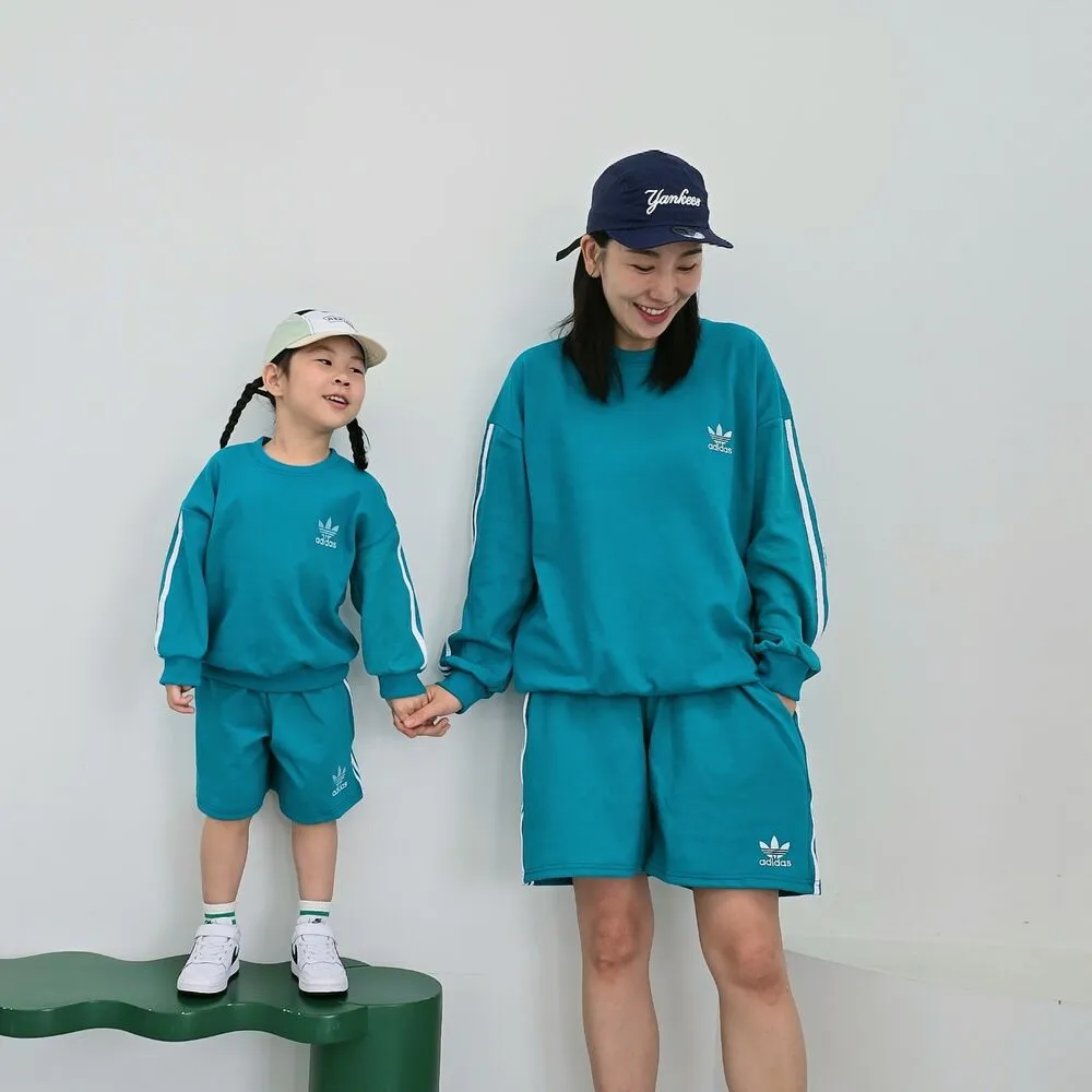 【80-140cm】二点セット 超人気商品 今季も大流行 7色選べる おしゃれ トレーナー+ショートパンツ セットアップ