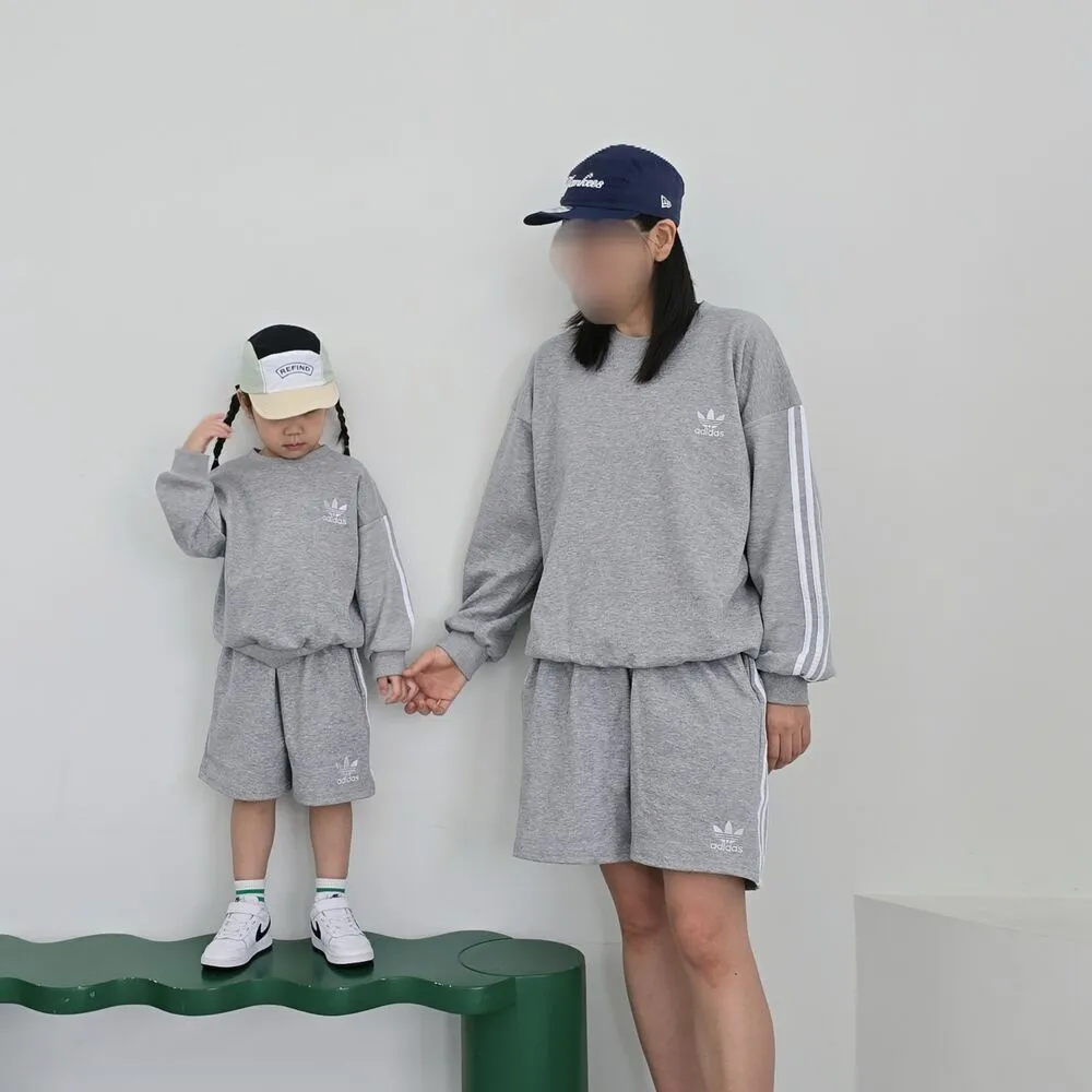 【80-140cm】二点セット 超人気商品 今季も大流行 7色選べる おしゃれ トレーナー+ショートパンツ セットアップ