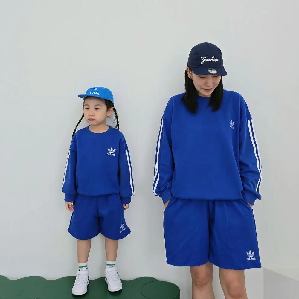 【80-140cm】二点セット 超人気商品 今季も大流行 7色選べる おしゃれ トレーナー+ショートパンツ セットアップ