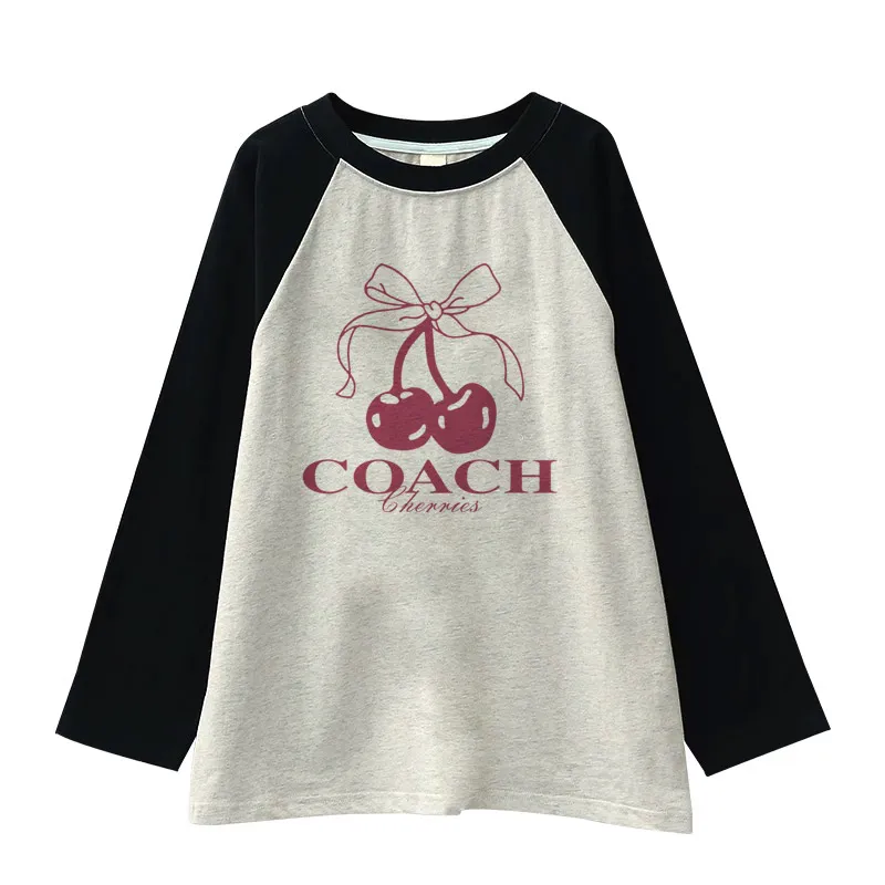 【110-170cm】好感度100％  カジュアル 合わせやすい 女の子 長袖  Tシャツ