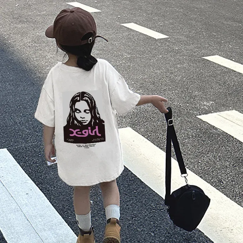 【90-160cm】話題沸騰中 絶対欲しい ファッション ゆったり オーバーサイズ 2色選べる 夏 女の子 Ｔシャツ