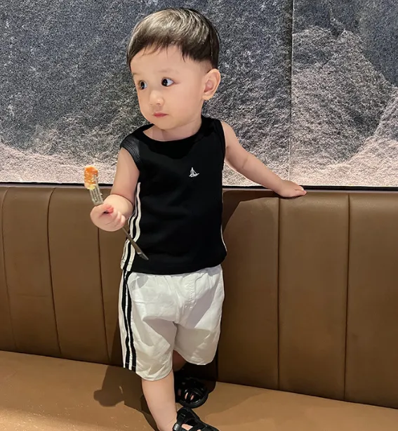 【66-120cm】絶対欲しい 大人気 シンプル 快適 高級感 ベビー タンクトップ/ショートパンツ