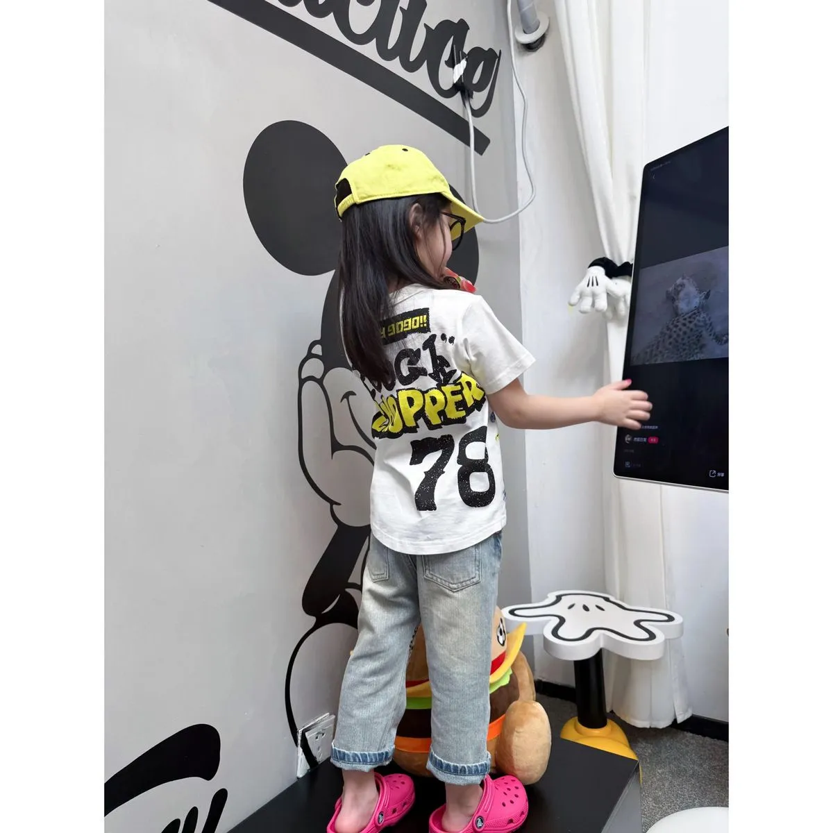 【90-140cm】存在感抜群 ユニーク 目立つ カジュアル スタイリッシュ ボトムス デニムパンツ