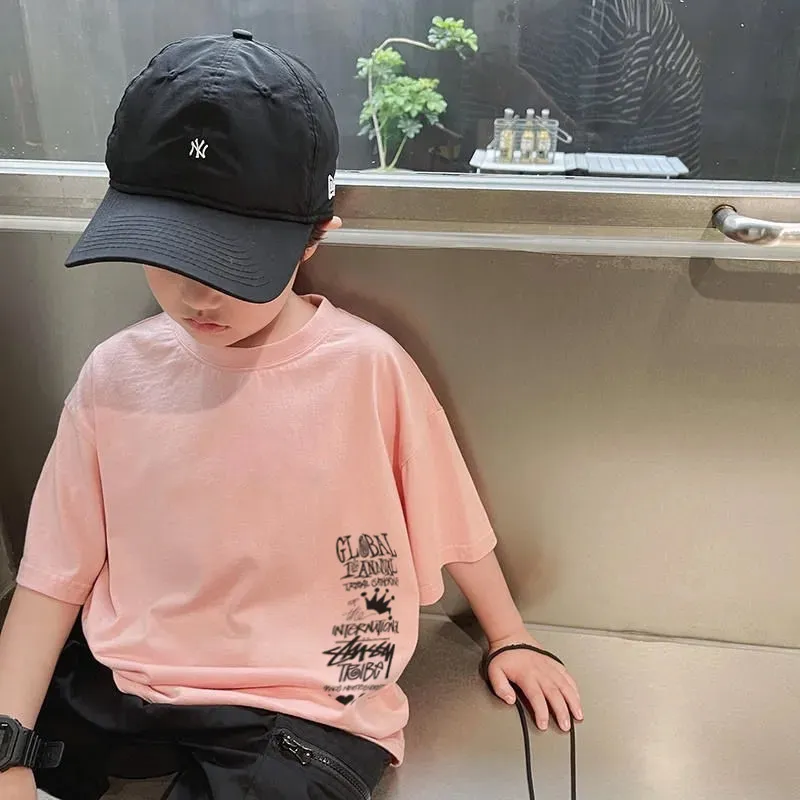 【90-160cm】着回し最強 爆売れ中 カジュアル プリント 着やすい  男の子 半袖 Ｔシャツ