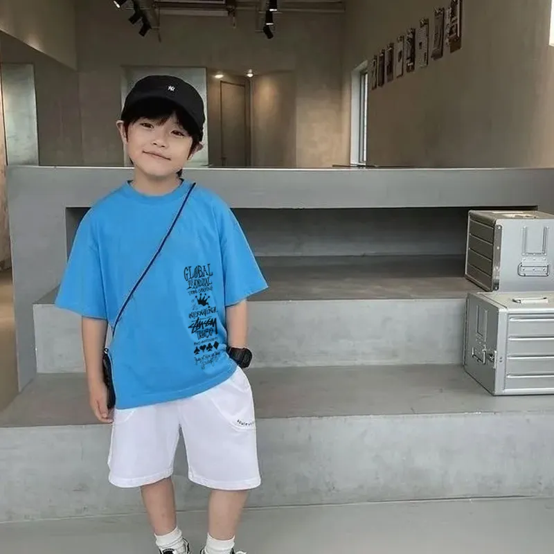 【90-160cm】着回し最強 爆売れ中 カジュアル プリント 着やすい  男の子 半袖 Ｔシャツ