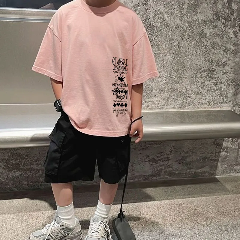 【90-160cm】着回し最強 爆売れ中 カジュアル プリント 着やすい  男の子 半袖 Ｔシャツ