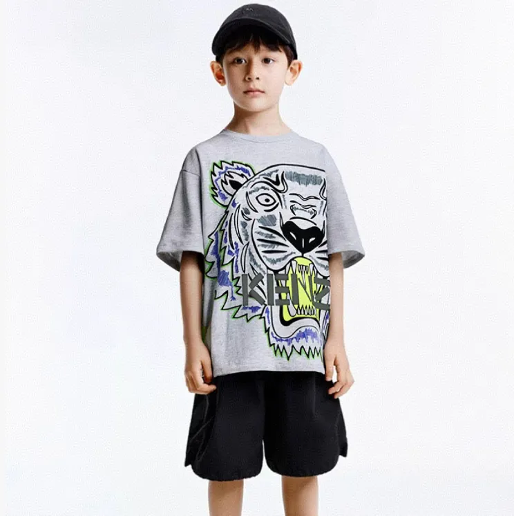 【110-160cm】おしゃれキッズ必見 売れ筋 高品質 プリント 合わせやすい 半袖 Ｔシャツ