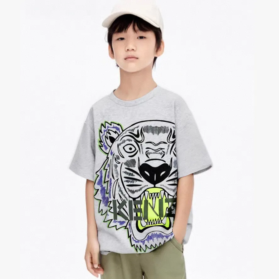 【110-160cm】おしゃれキッズ必見 売れ筋 高品質 プリント 合わせやすい 半袖 Ｔシャツ