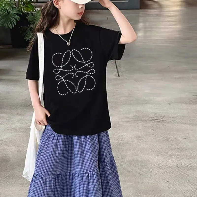【90-160cm】絶対後悔しない 大人気 シンプル  プリント 着やすい 女の子 半袖 Ｔシャツ