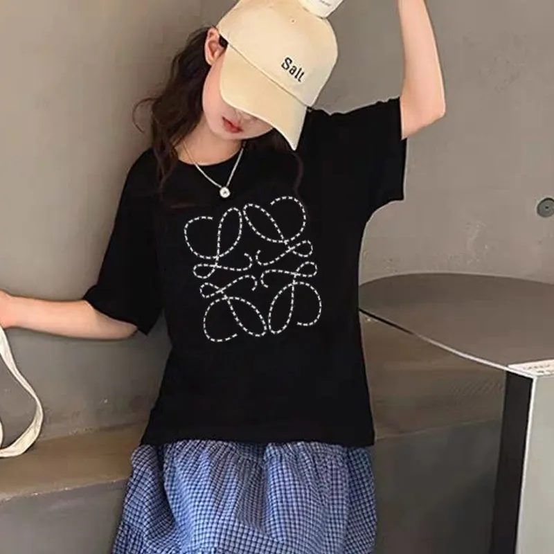 【90-160cm】絶対後悔しない 大人気 シンプル  プリント 着やすい 女の子 半袖 Ｔシャツ