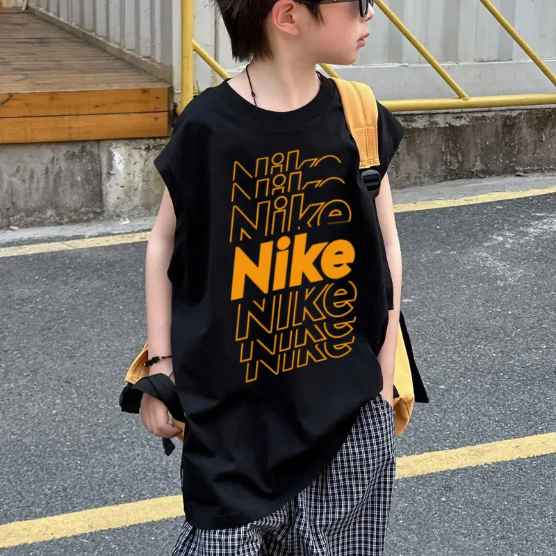 【90-160cm】カッコイイ 人気爆発 快適 着心地良い  男の子 ノースリーブ タンクトップ