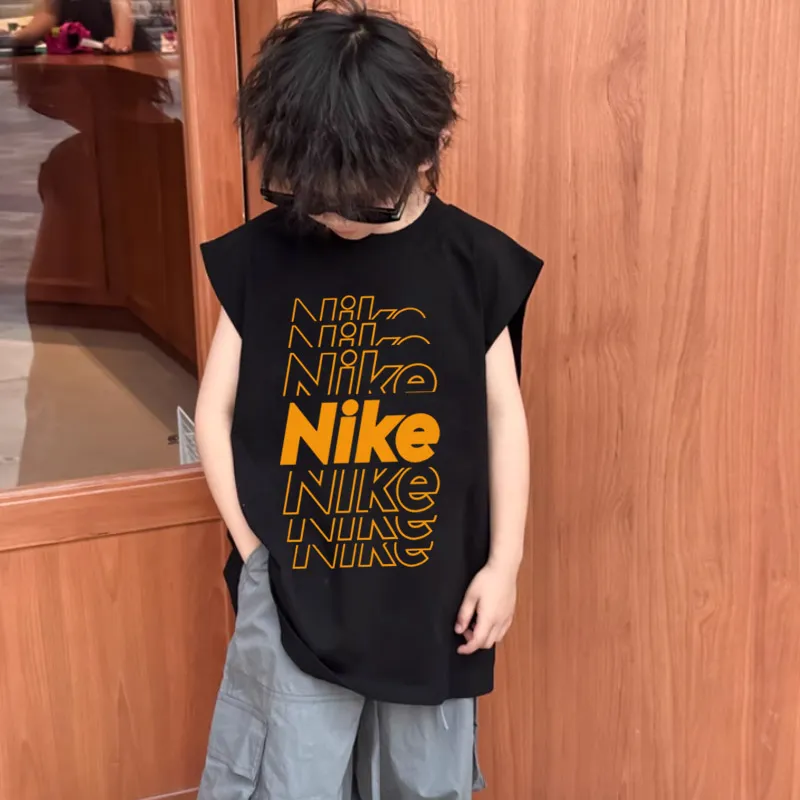 【90-160cm】カッコイイ 人気爆発 快適 着心地良い  男の子 ノースリーブ タンクトップ