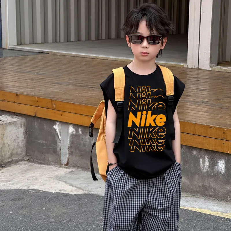【90-160cm】カッコイイ 人気爆発 快適 着心地良い  男の子 ノースリーブ タンクトップ