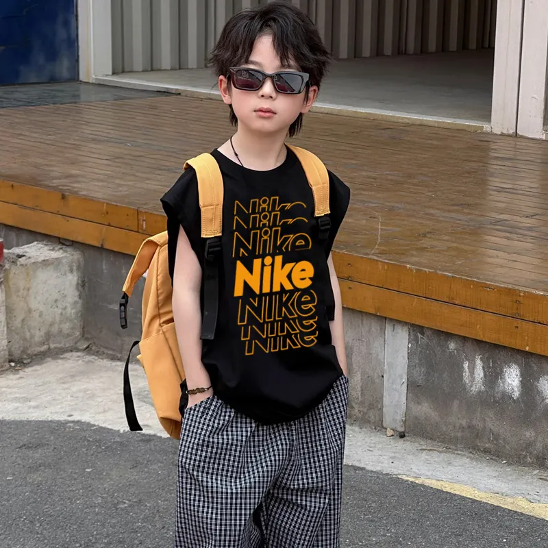 【90-160cm】カッコイイ 人気爆発 快適 着心地良い  男の子 ノースリーブ タンクトップ