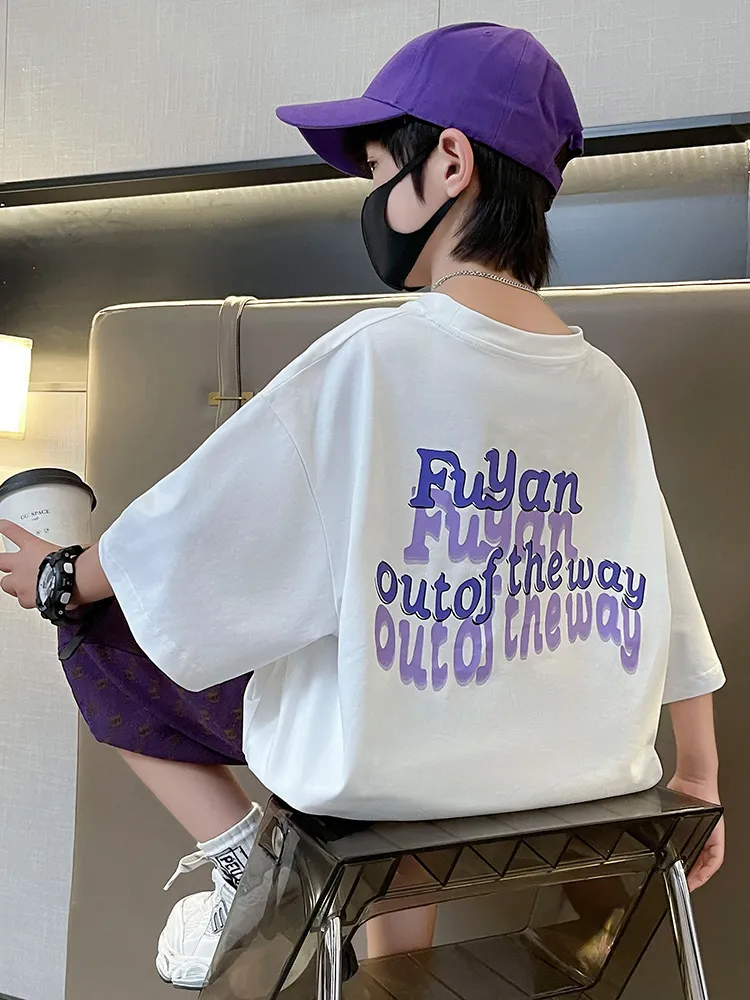 【120-170cm】二点セット 元気いっぱい スタイリッシュ お出かけに 半袖Ｔシャツ＋ショートパンツ セットアップ