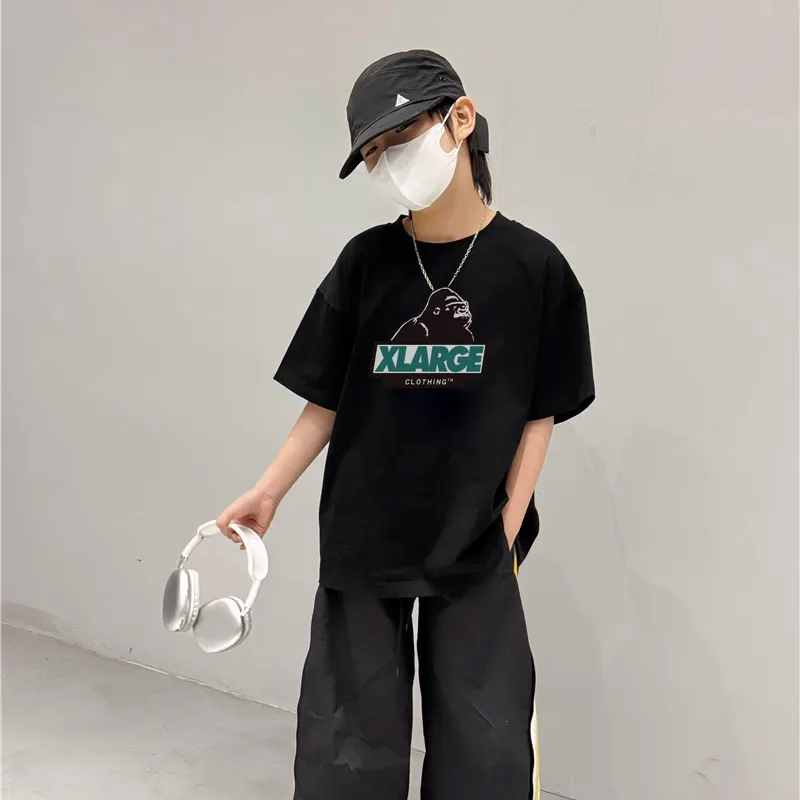 【90-160cm】絶対カッコイイ 売れ筋 トレンド  ゆったり  気質いい 男の子 半袖 Ｔシャツ