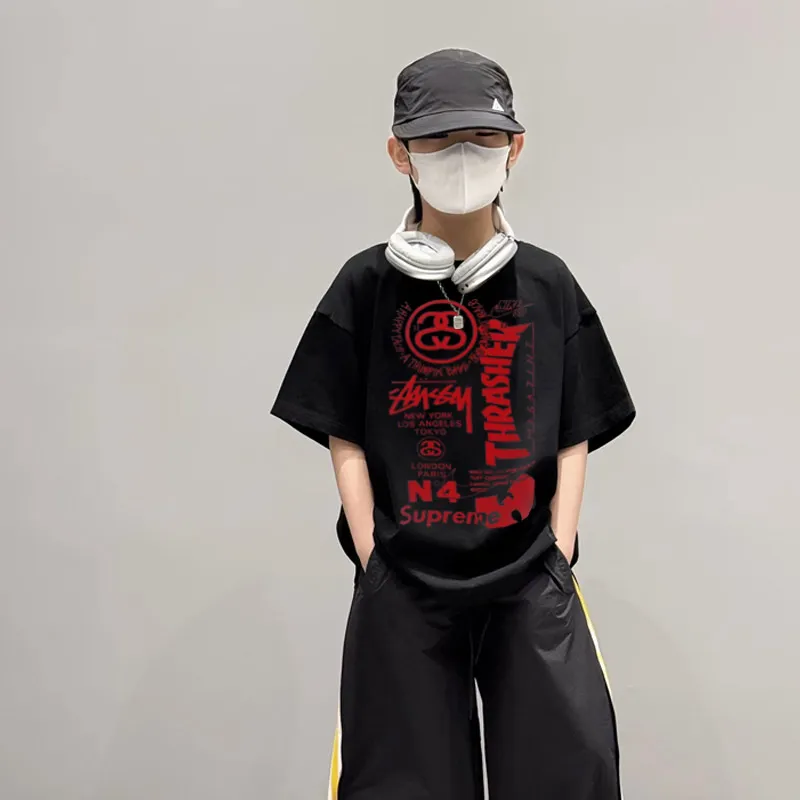 【90-160cm】人気な定番 見逃し厳禁 トレンド  カジュアル  気質いい 男の子 半袖 Ｔシャツ