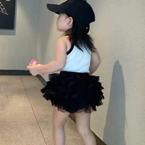 【80-130cm】好感度100％  大好評 可愛い おしゃれ スウィート 女の子 タンクトップ/スカート