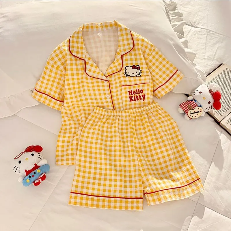 【90-160cm】絶対欲しい 爆売れ中 チェック柄 可愛い 女の子 半袖Ｔシャツ+ショートパンツ ルームウェイ