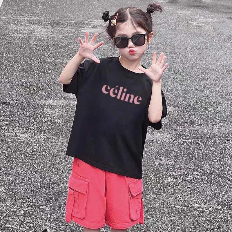 【90-160cm】人気爆発中 爆売れ中 カジュアル シンプル アルファベット 女の子 半袖 Ｔシャツ