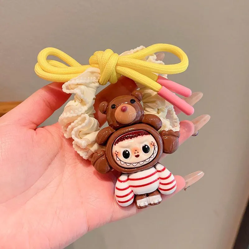 目を奪われる ユニーク キャラクター ヘアアクセサリー シュシュ ヘアゴム