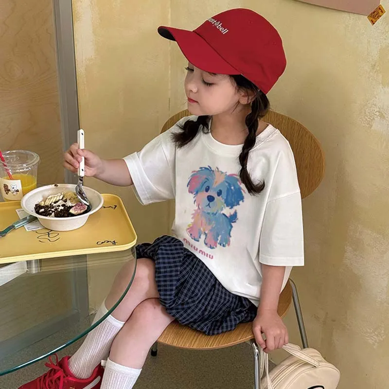 【90-160cm】毎日着たくなる かわいさ満点 カートゥーン 女の子 半袖 Ｔシャツ