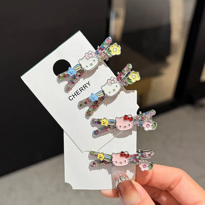 プレゼントに最適 簡単に結べる カラフルで可愛い ガーリー キッズ ヘアアクセサリー ヘアピン