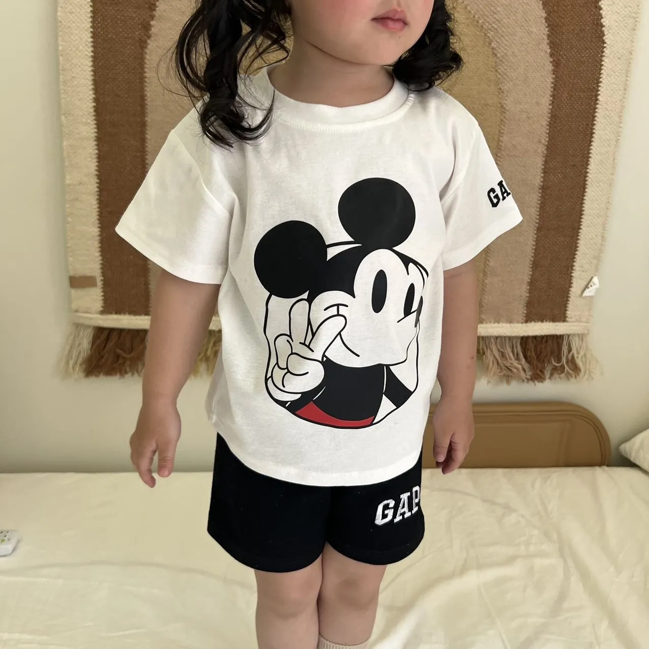 【💥在庫わずか】【80-130cm】二点セット 夏にぴったり 爆売れ中 カジュアル 半袖Ｔシャツ+ショートパンツ セットアップ