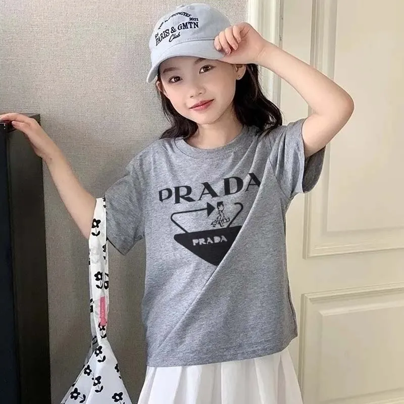 【90-160cm】デイリーにぴったり 大活躍  シンプル 合わせやすい 女の子 半袖 Ｔシャツ