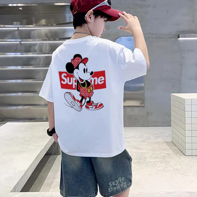 【90-160cm】三色選べる シンプル 着せやすい 通気性 男の子 半袖 Ｔシャツ